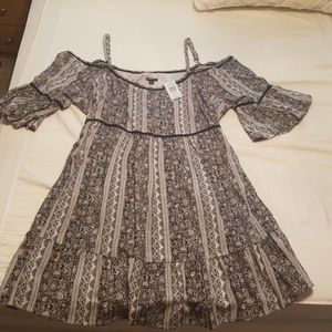 Torrid boho off the shoulder paisley dress
